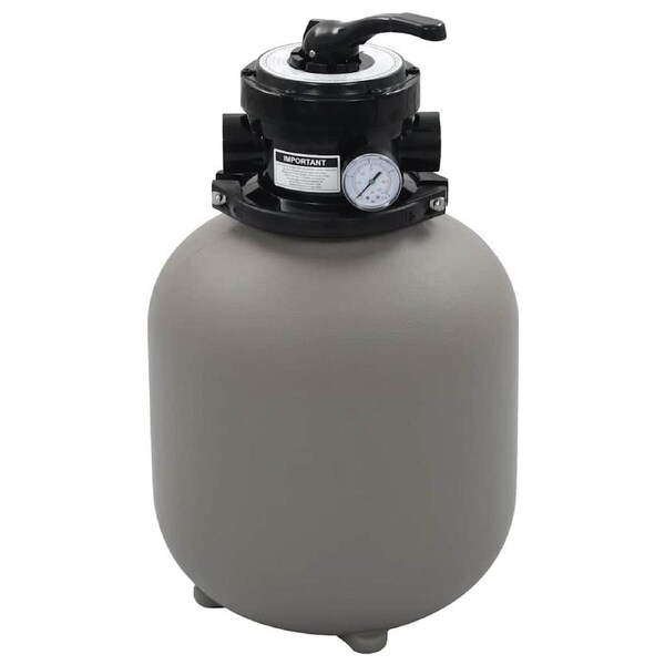Pool Sand Filter with 4 Position Valve Grey 350mm Pools Flowclear 35x62.5cm