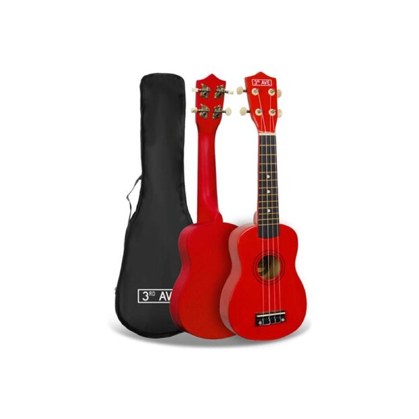 3rd Avenue Soprano Ukulele - Red