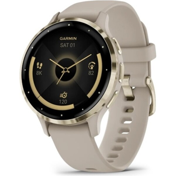 Garmin Venu 3S Gold Stainless Steel, French Grey Case - 010-02785-02