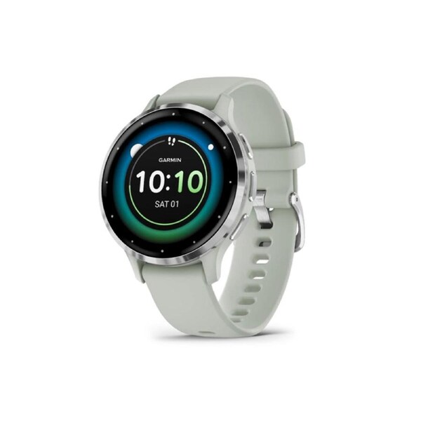 Garmin Venu 3S Silver Stainless Steel, Sage Grey Case - 010-02785-01