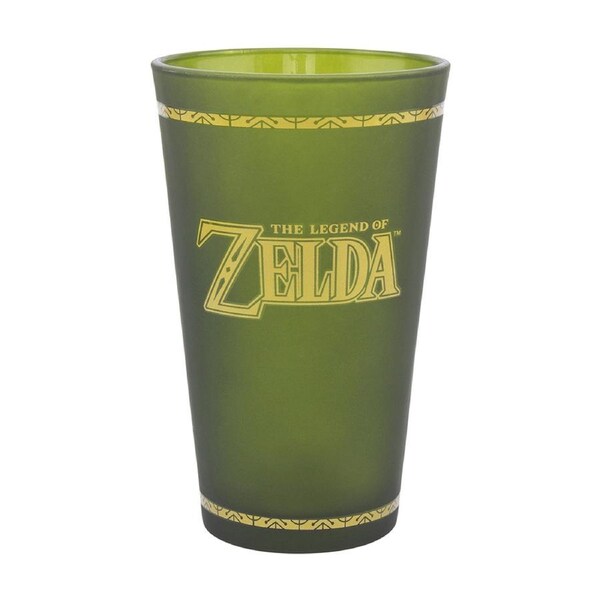 Paladone 450ml Zelda Hyrule Crest Glass Kids/Children Gift Drinking Cup Green