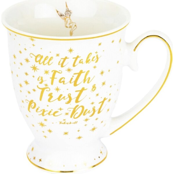 Paladone 250ml Peter Pan Tinker Bell Porcelain Gift Mug Coffee/Tea Drinking Cup