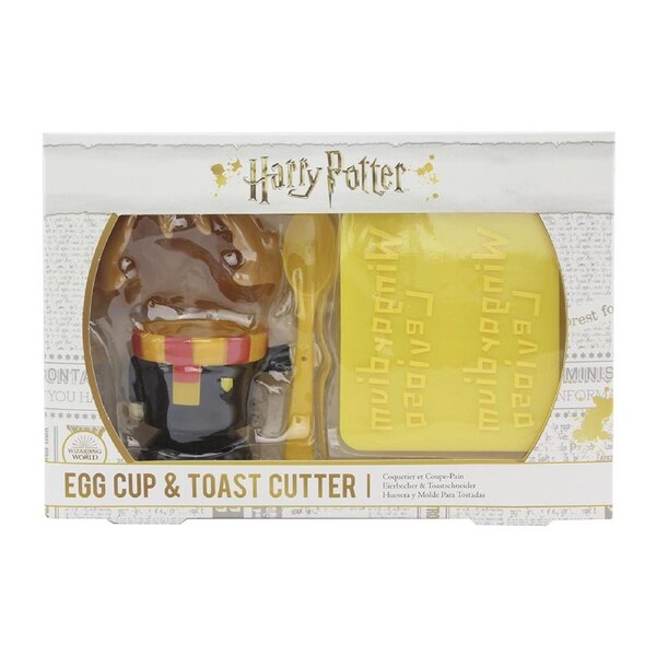 Paladone 10cm Harry Potter Hermione Granger Egg Cup w/ Toast Stamper & Spoon