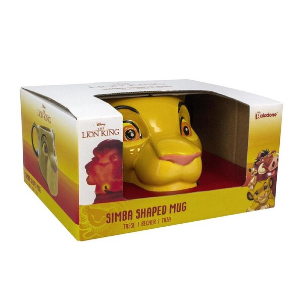 Paladone 500ml Lion King Simba Shaped Mug Novelty Kids/Children Drinking Cup
