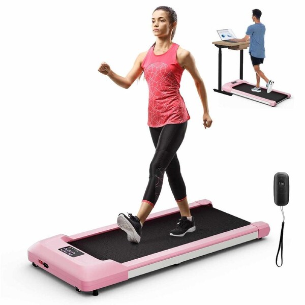 Costway 2.25HP Walking Machine Electric Treadmill Running Machine w/LED Display&Remote Control Home Gym Pink
