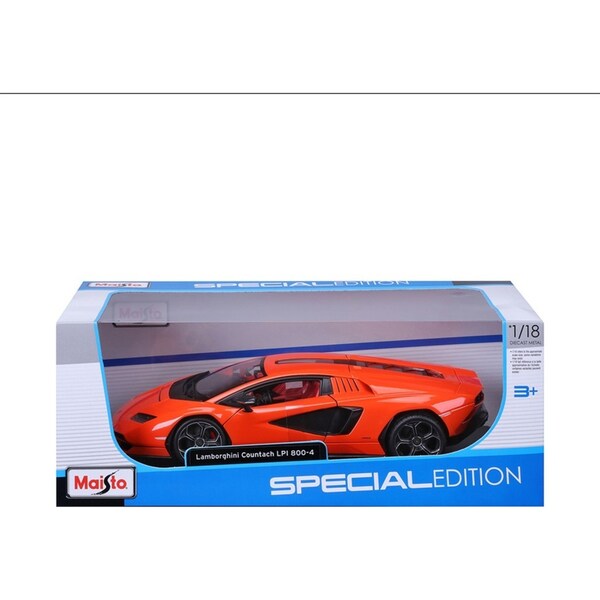 Maisto 1:18 2021 Lamborghini Countach LPI 800 4 Orange Diecast Model Car Toy 3y+