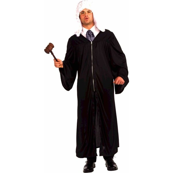 Rubies Judge Robe Jury Cloak Costume/Outfit Set Dress up Party Black Standard