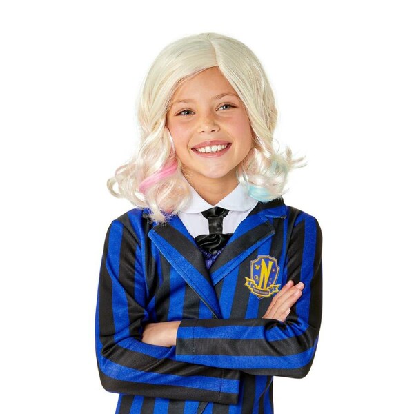 Wednesday Enid Wig Kids/Children Halloween Party Cosplay Hair Prop Accessory