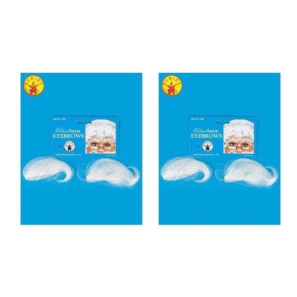 2x Rubies Santa Eyebrows Deluxe Adult Halloween Party Costume Outfit Accessory