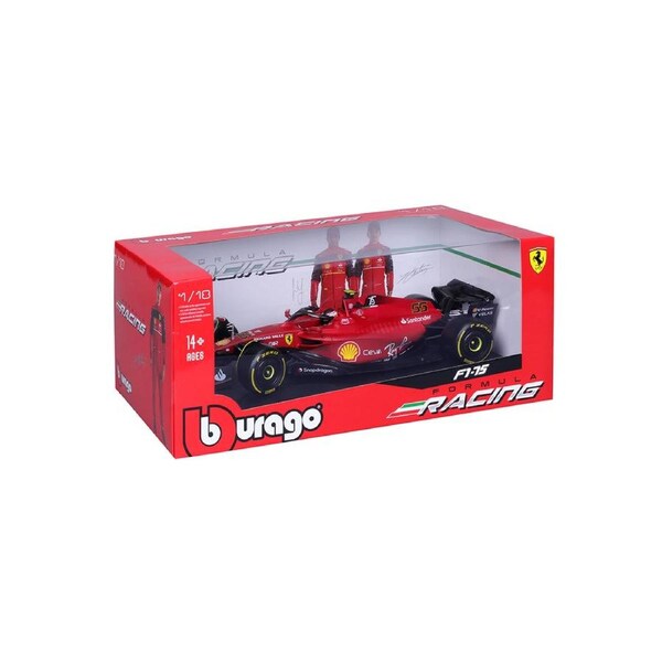 Bburago 1:18 Ferrari Racing 2022 F1 75 Sainz No. 55 Model Diecast Toy 14y+