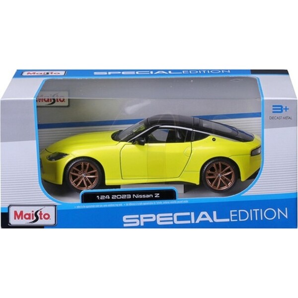 Maisto 1:24 2023 Nissan Z Model Car KidsModel Car Play Toy Yellow 3y+