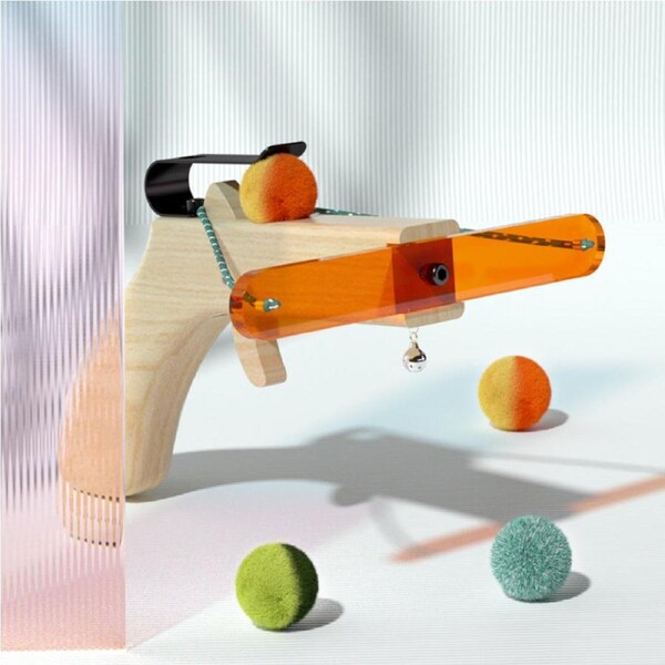 Mewoofun Catapult Teaser Wand Stick for Cat