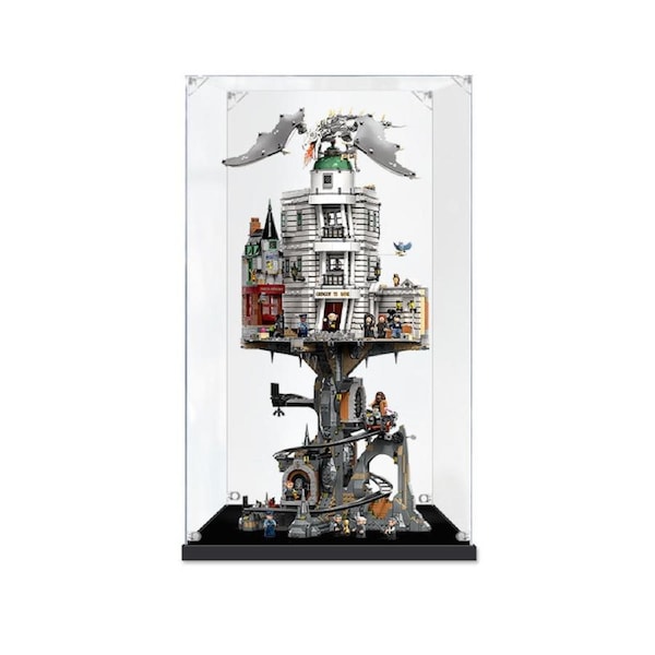 Acrylic Display Case for LEGO 76417 Harry Potter Gringotts Wizarding Bank Figure Storage Box Dust Proof Glue Free