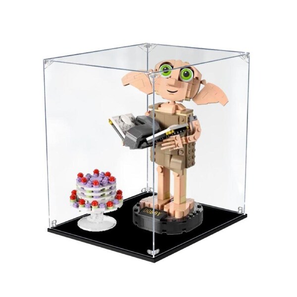Acrylic Display Case for LEGO 76421 Harry Potter Dobby the House Elf Figure Storage Box Dust Proof Glue Free
