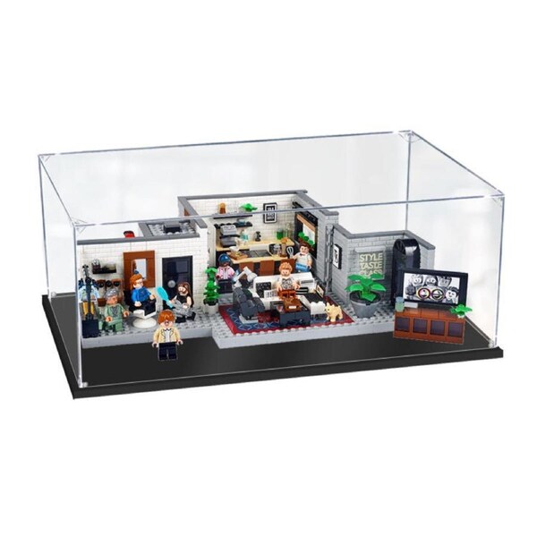 Acrylic Display Case for LEGO 10291 Icons Queer Eye The Fab 5 Loft Figure Storage Box Dust Proof Glue Free