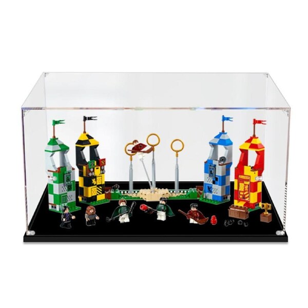 Acrylic Display Case for LEGO 75956 Harry Potter Quidditch Match Figure Storage Box Dust Proof Glue Free