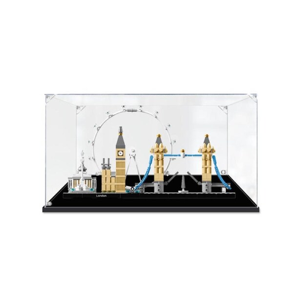 Acrylic Display Case for LEGO 21034 Architecture London Skylines Figure Storage Box Dust Proof Glue Free
