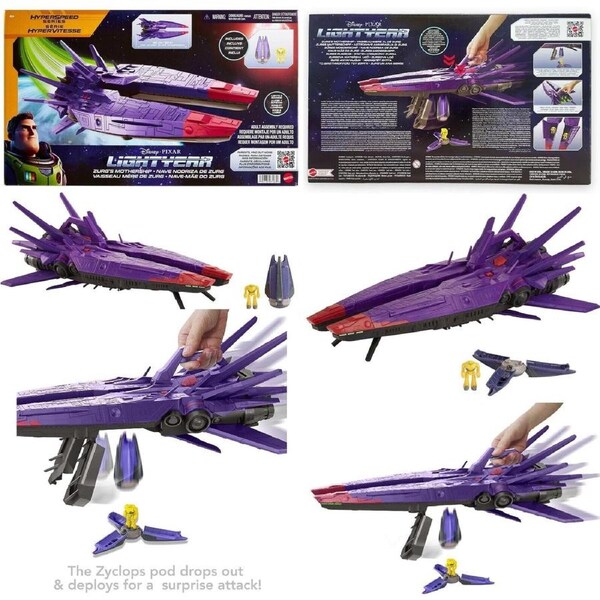 Disney Pixar Lightyear Hyperspeed Series Zurg Mothership 24 Inch Long Spacecraft