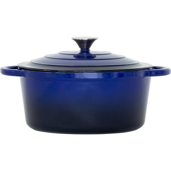 Healthy Choice 26cm Enamelled Cast Iron French Oven Casserole (4.7L) - Blue