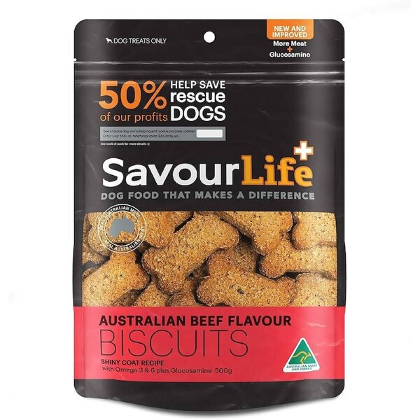 Savourlife Australian Beef Biscuits Dog Treats 500g
