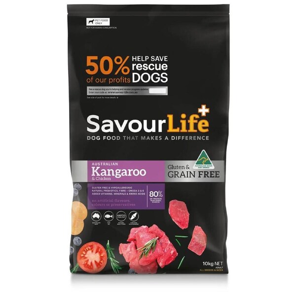 Savourlife Grain Free Dry Dog Food Kangaroo And Chicken 10kg