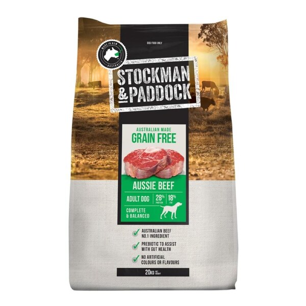Stockman & Paddock Grain Free Beef Dry Dog Food 20kg