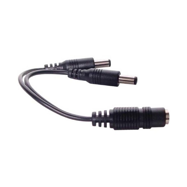 0.2m 2.1mm DC Socket To Dual DC Plug Cable