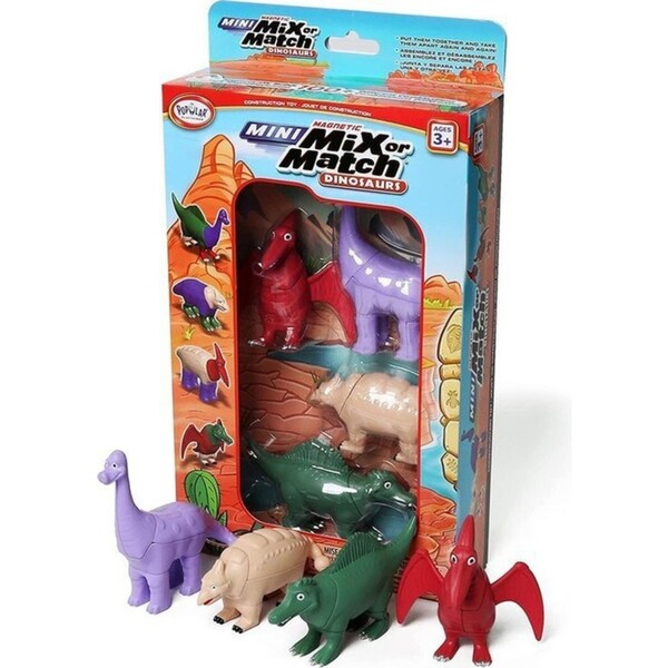 Popular Playthings Magnetic Mini Mix or Match Set 2 Dinosaurs Animal Toy Kids 3+
