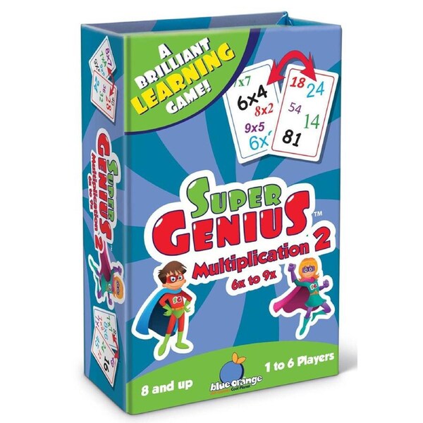 Blue Orange Games Super Genius Multiplication 2 Education Learning Game Kids 8y+