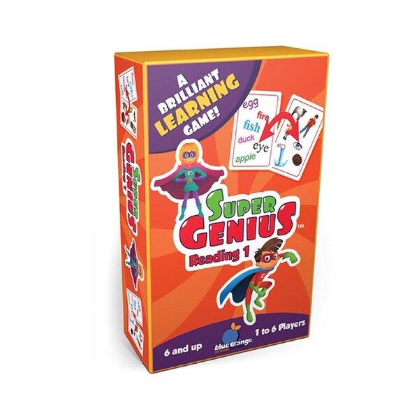 Blue Orange Games Super Genius Reading 1 Matching Card Learning Game Kids 5y+