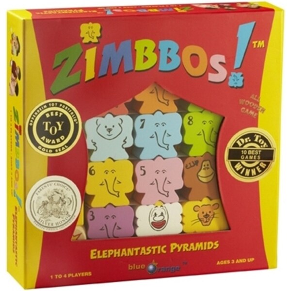 Blue Orange Games Zimbbos Wooden Building Stacking Game 1-4 Players Kids 3y+