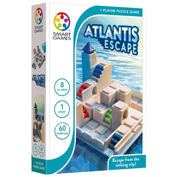 Smart Games Atlantis Escape 1 Player Fun 3D Puzzle Game Board Kids/Adults 8y+