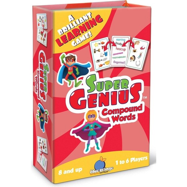 Blue Orange Games Super Genius Compound Words Fun Learning Card Game Kids 8y+