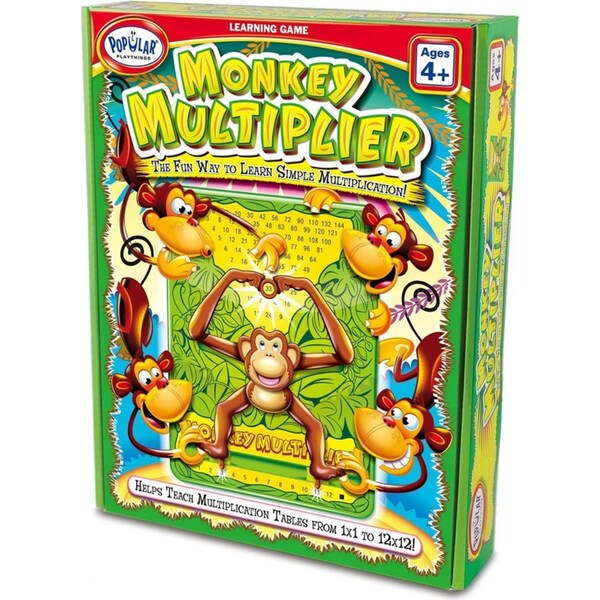 Popular Playthings Monkey Multiplier Educational Math Learning Game Kids 4y+