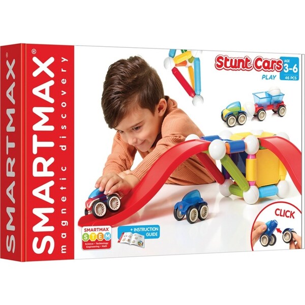 Smartmax Magnetic Discovery Ramp Stunt Cars Play Four Wheel Fun Toy Kids 3y+