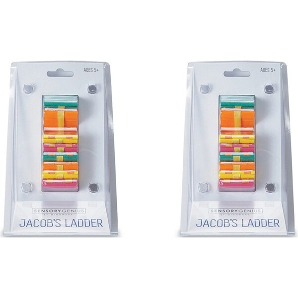 2x Mindware Sensory Genius Fidget Blocks Jacobs Ladder Wood Toy Kid/Children 5y+