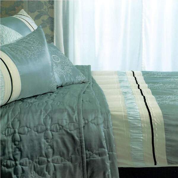 Canterbury 250TC Lara Blue Quilt Cover Set Queen