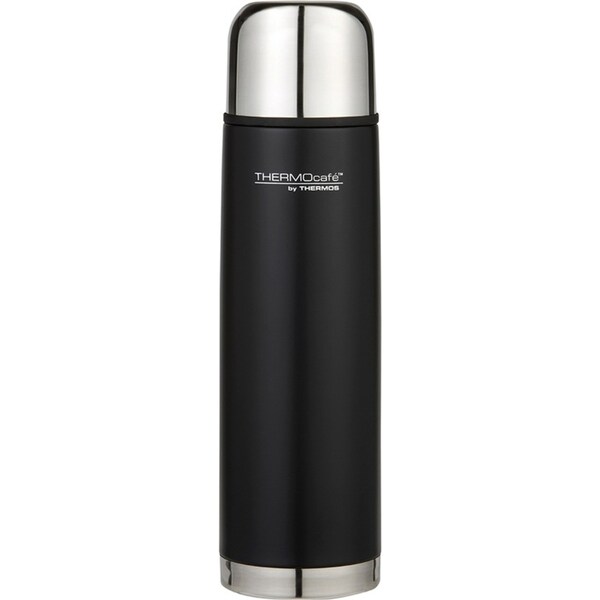 THERMOcafe Vacuum Insulated Stainless Steel Slimline Flask Matte Black 1L