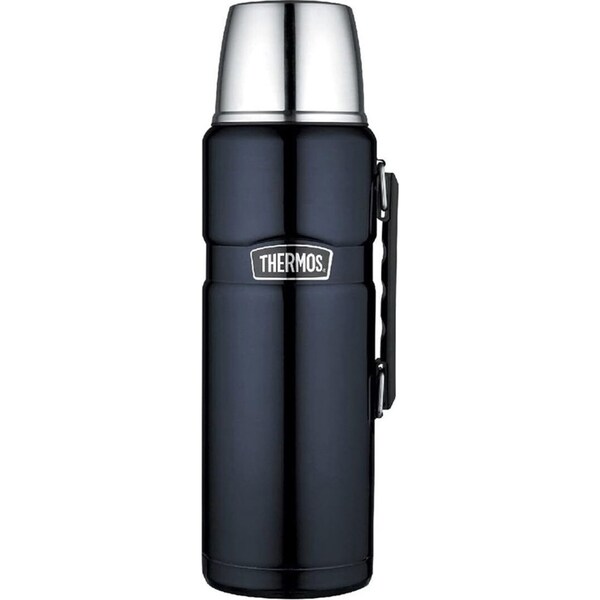Thermos Stainless Steel King Vacuum Insulated Durable Flask Midnight Blue 2L