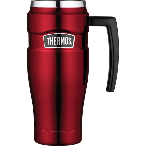Thermos Stainless Steel King Vacuum Insulated Portable Travel Mug Red 470ml