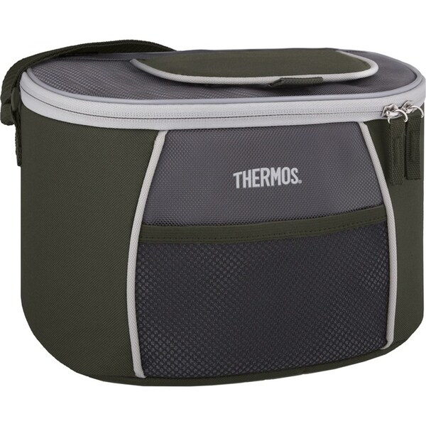 Thermos E5 Portable On The Go Insulating 6 Can Cooler with LDPE Liner Grey/Green