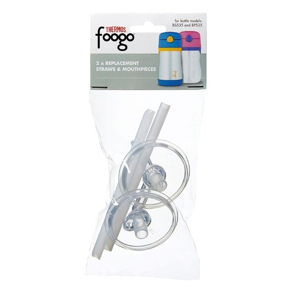 2 Foogo Replacement Mouthpieces & Straws for Childrens BS535 & BP535 Bottles 2