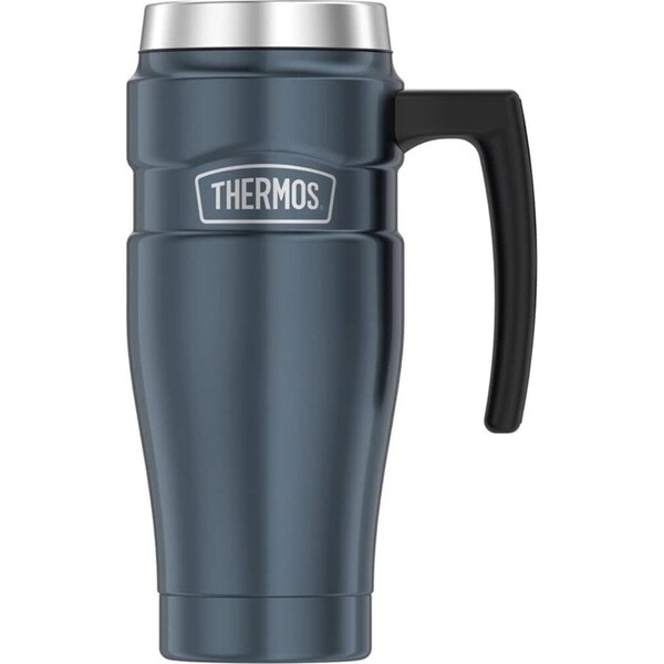 Thermos King Vacuum Insulated Stainless Steel Portable Travel Mug Slate 470ml