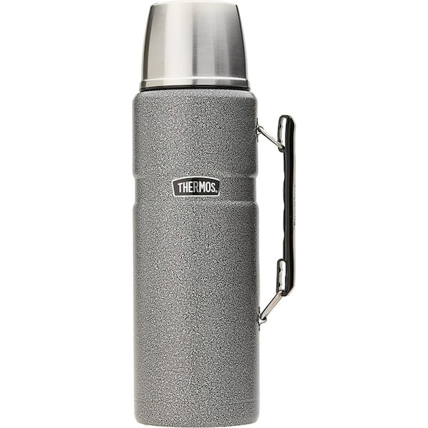 Thermos Stainless Steel King Vacuum Insulated Durable Flask Hammertone 2L