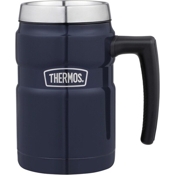 Thermos Stainless Steel King Portable Vacuum Insulated Mug Midnight Blue 470ml