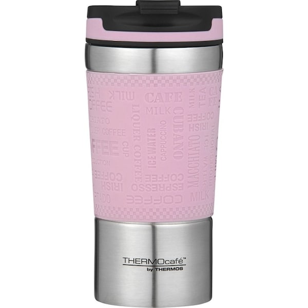 THERMOcafe Vacuum Insulated Stainless Steel Durable Travel Cup Pink 350ml