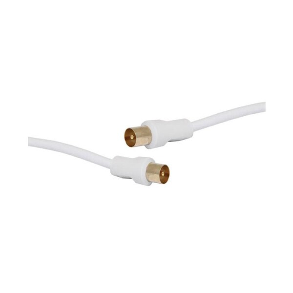 3m PAL Male To PAL Male TV Aerial Cable White