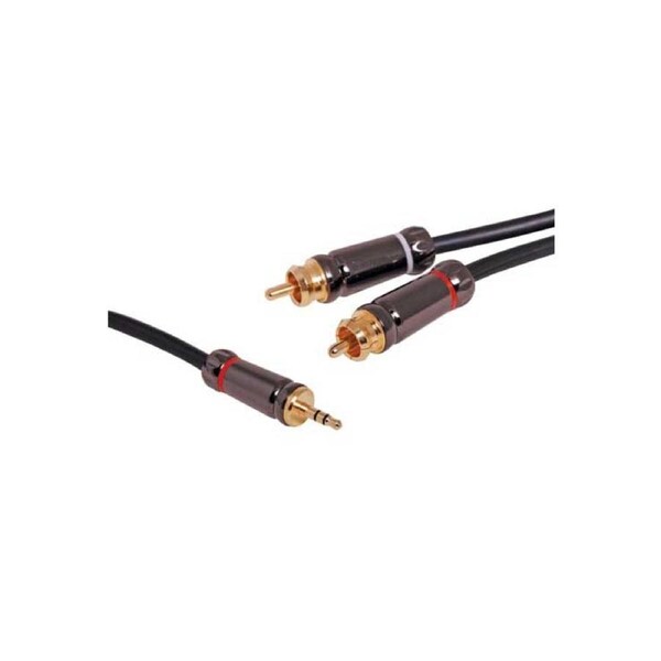3m 3.5mm Stereo Plug To 2 RCA Male Cable