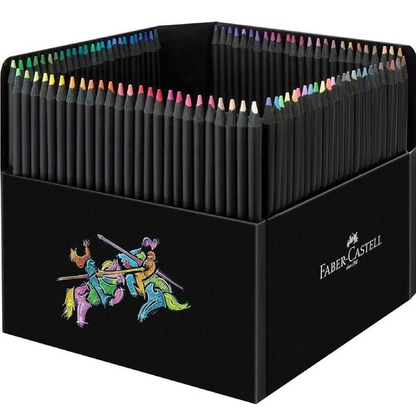 Faber-Castell Black Edition Colour Pencils 100 Pack with Pencil Holder