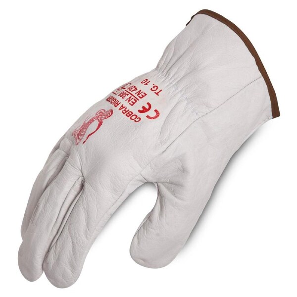 Cobra Grey Natural Grain Cow Leather Riggers Work Gloves Size 11 2XL